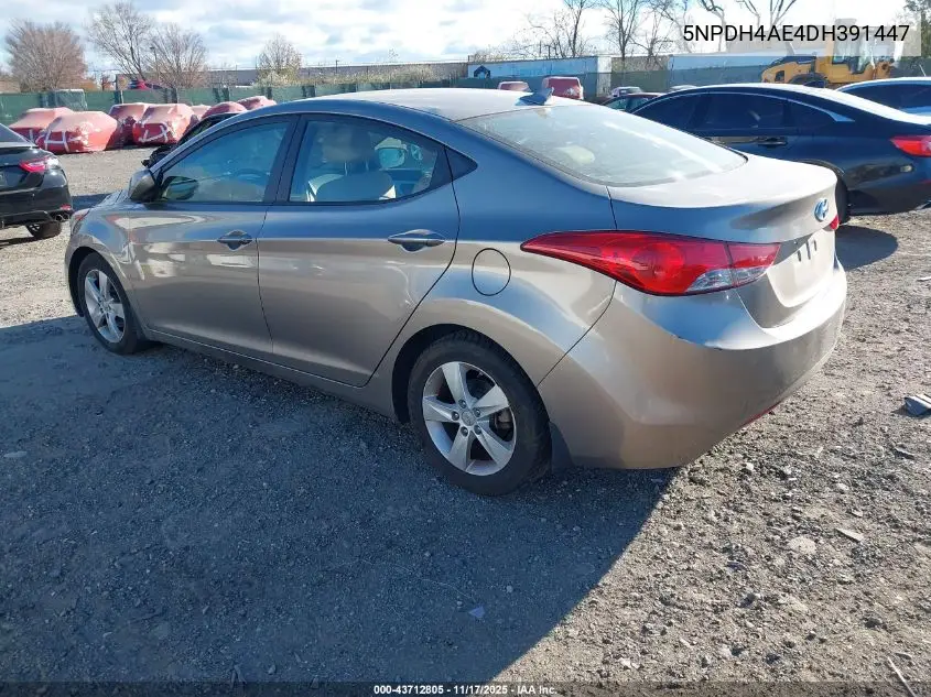 5NPDH4AE4DH391447 2013 Hyundai Elantra Gls