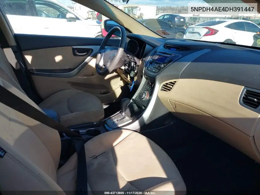 5NPDH4AE4DH391447 2013 Hyundai Elantra Gls