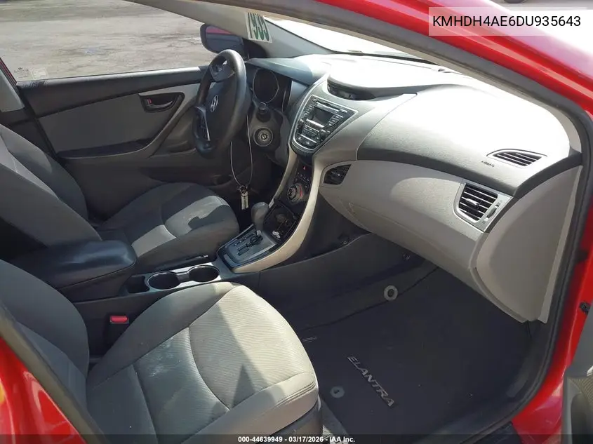 KMHDH4AE6DU935643 2013 Hyundai Elantra Gls