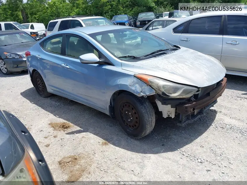 2013 Hyundai Elantra Gls VIN: KMHDH4AE0DU535626 Lot: 45202873