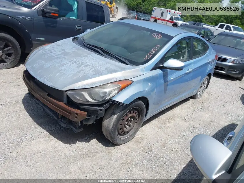 2013 Hyundai Elantra Gls VIN: KMHDH4AE0DU535626 Lot: 45202873