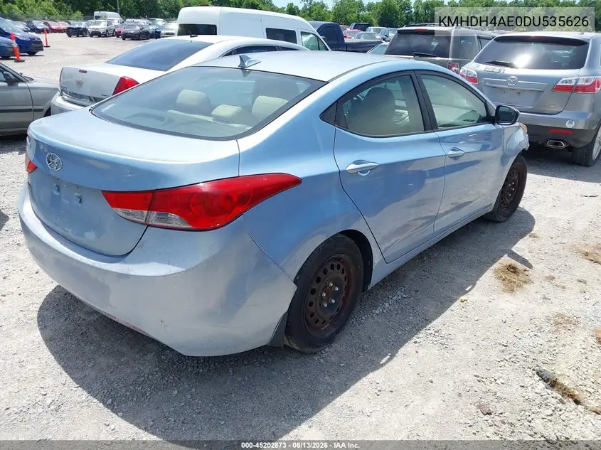 2013 Hyundai Elantra Gls VIN: KMHDH4AE0DU535626 Lot: 45202873