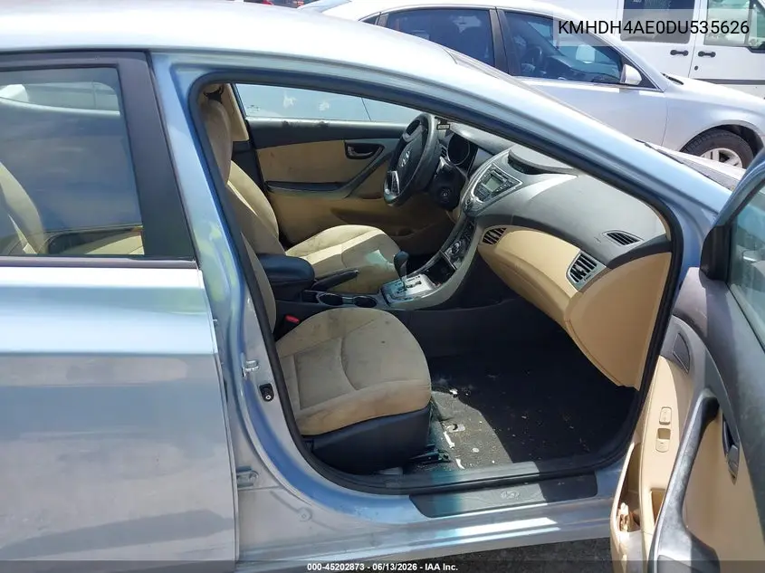 2013 Hyundai Elantra Gls VIN: KMHDH4AE0DU535626 Lot: 45202873