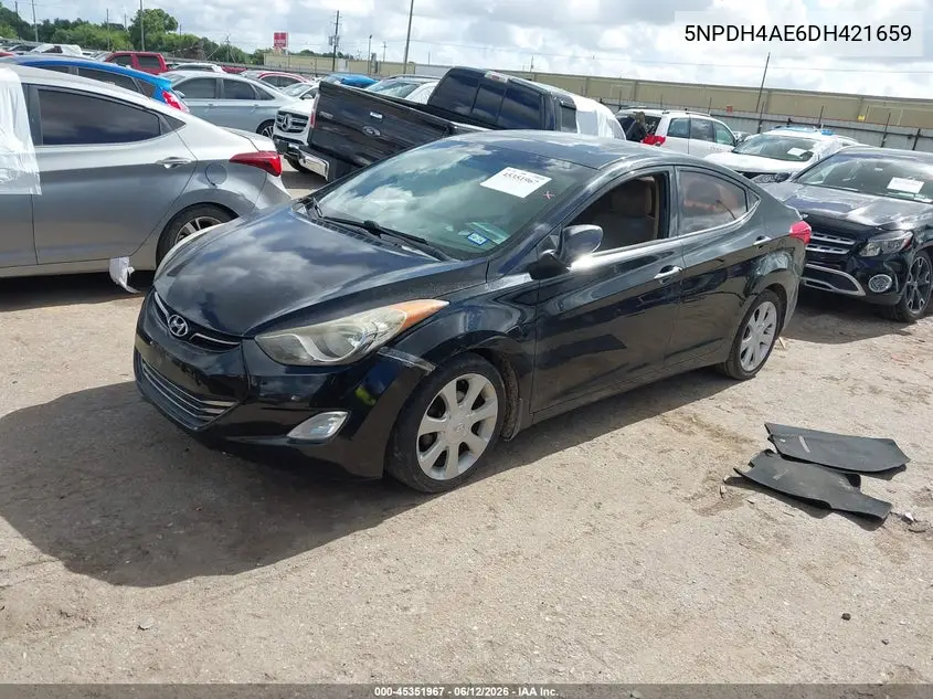 2013 Hyundai Elantra Limited VIN: 5NPDH4AE6DH421659 Lot: 45351967