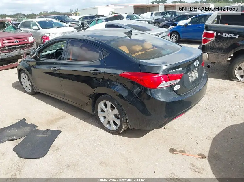 2013 Hyundai Elantra Limited VIN: 5NPDH4AE6DH421659 Lot: 45351967