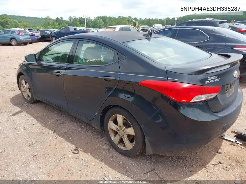 2013 Hyundai Elantra Gls VIN: 5NPDH4AE3DH335287 Lot: 45695548