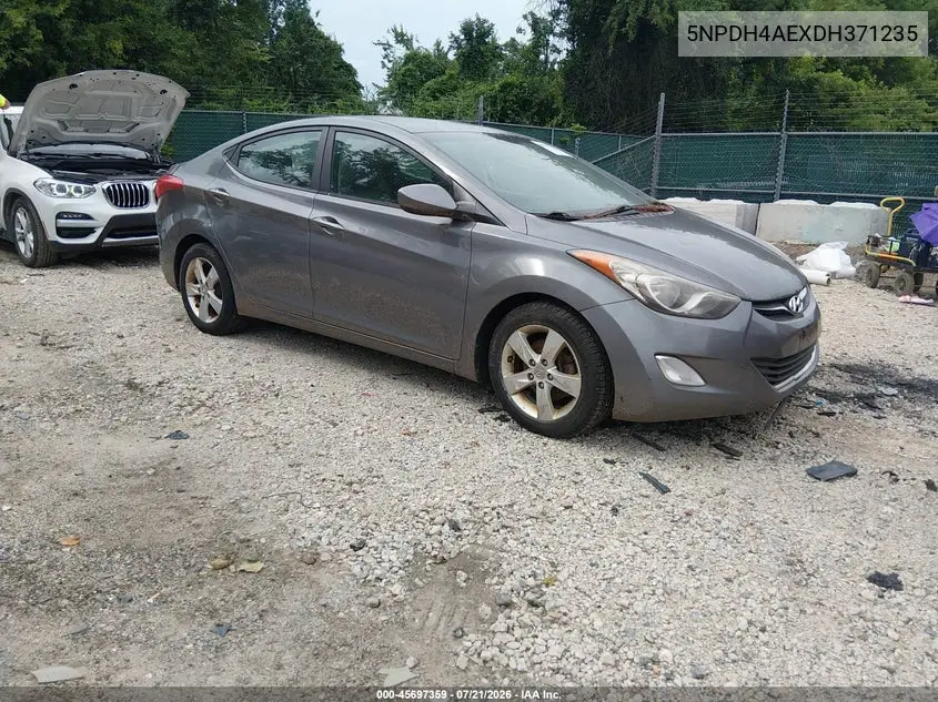 2013 Hyundai Elantra Gls VIN: 5NPDH4AEXDH371235 Lot: 45697359