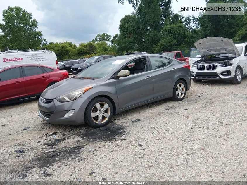 2013 Hyundai Elantra Gls VIN: 5NPDH4AEXDH371235 Lot: 45697359