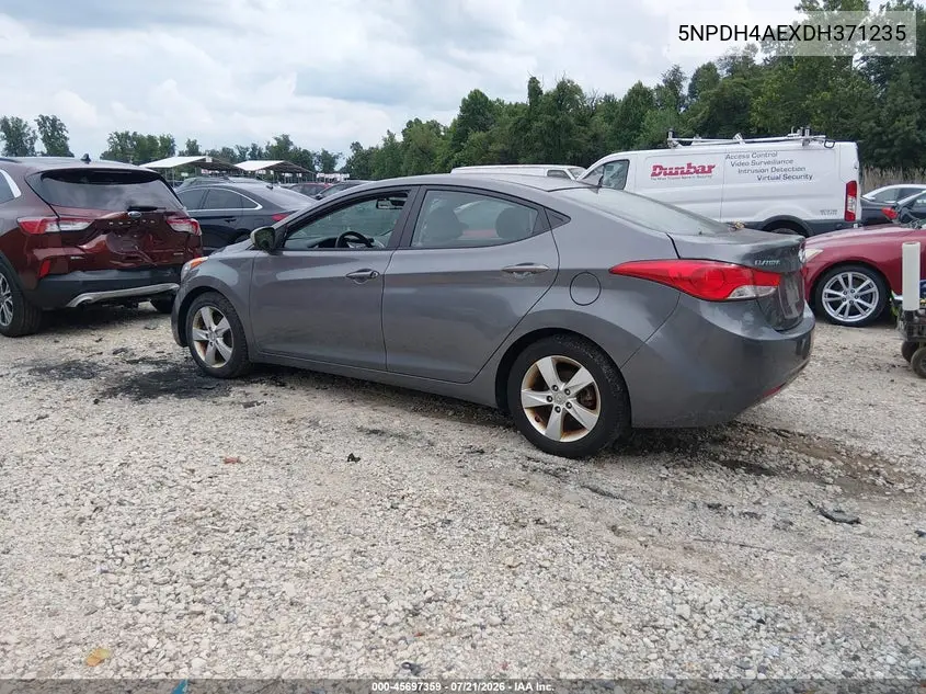 2013 Hyundai Elantra Gls VIN: 5NPDH4AEXDH371235 Lot: 45697359