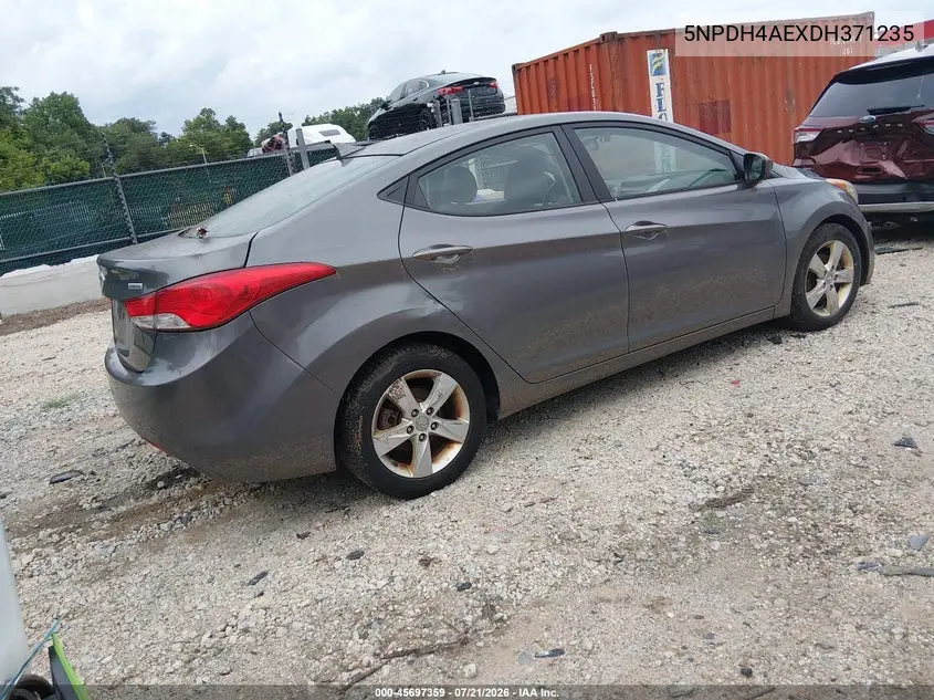 2013 Hyundai Elantra Gls VIN: 5NPDH4AEXDH371235 Lot: 45697359