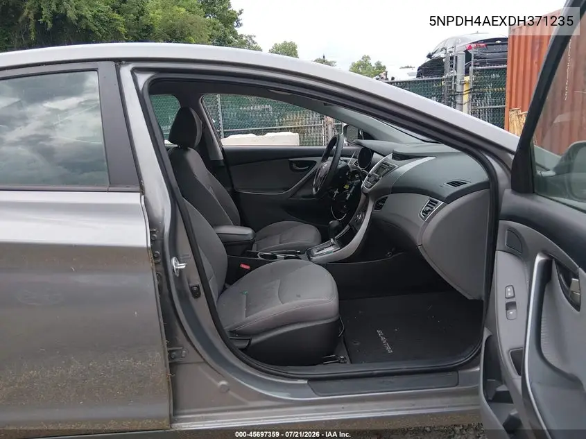 2013 Hyundai Elantra Gls VIN: 5NPDH4AEXDH371235 Lot: 45697359