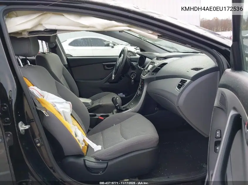 KMHDH4AE0EU172536 2014 Hyundai Elantra Se
