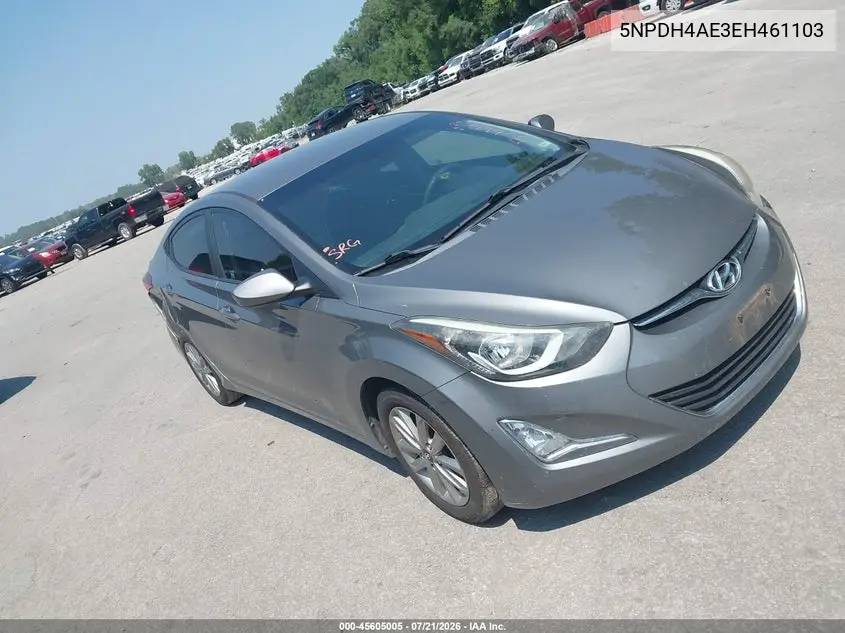 2014 Hyundai Elantra Se VIN: 5NPDH4AE3EH461103 Lot: 45605005