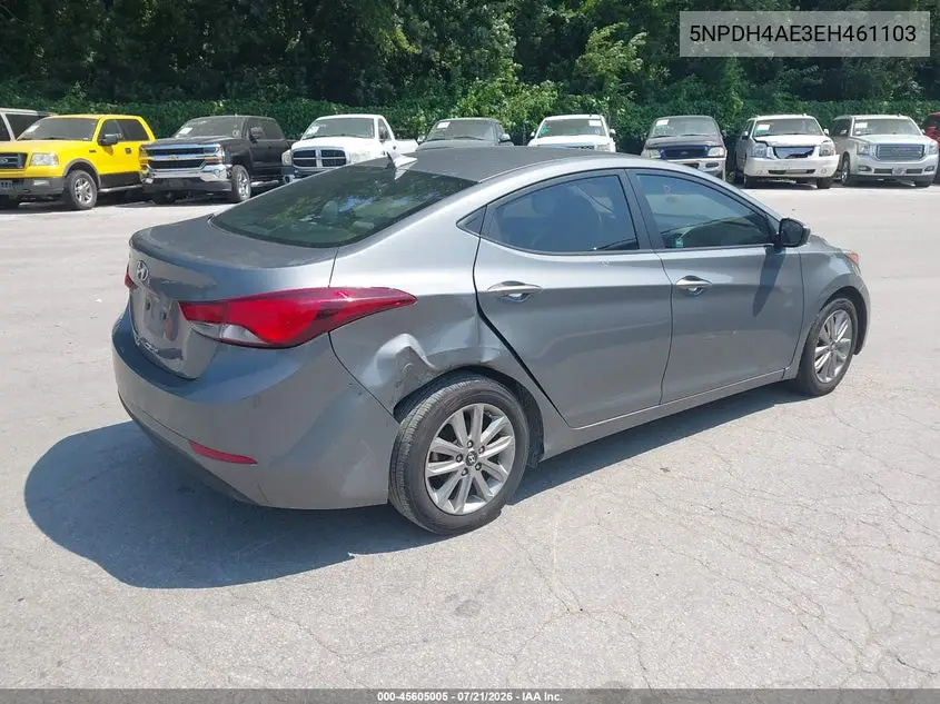 2014 Hyundai Elantra Se VIN: 5NPDH4AE3EH461103 Lot: 45605005