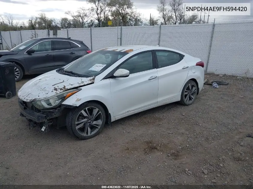 5NPDH4AE9FH594420 2015 Hyundai Elantra Limited