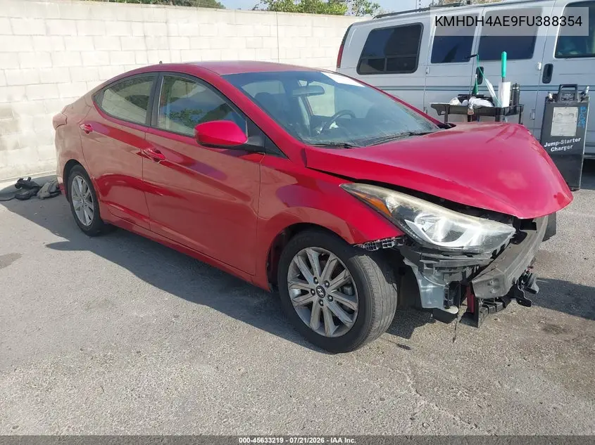2015 Hyundai Elantra Se VIN: KMHDH4AE9FU388354 Lot: 45633219