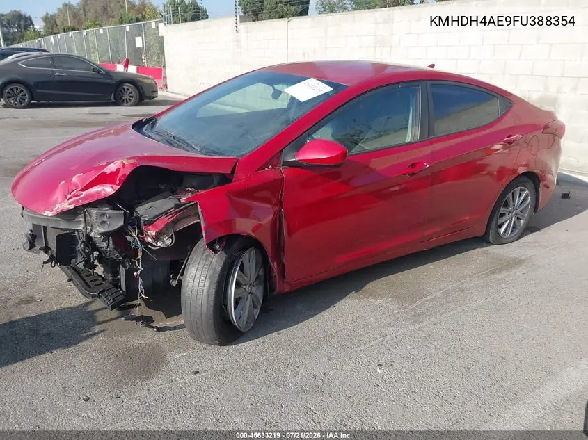 2015 Hyundai Elantra Se VIN: KMHDH4AE9FU388354 Lot: 45633219