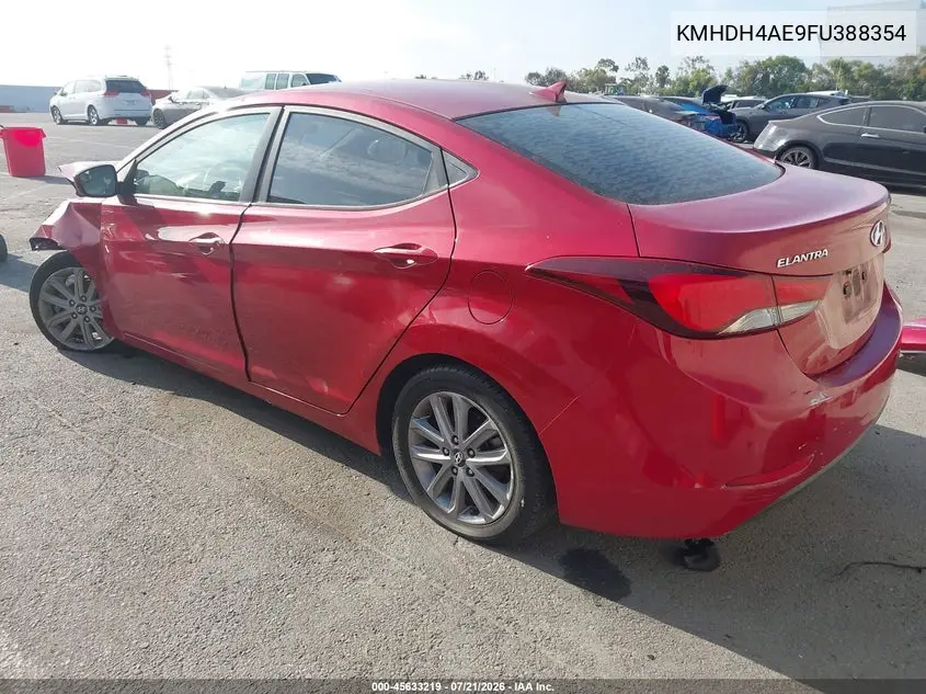 2015 Hyundai Elantra Se VIN: KMHDH4AE9FU388354 Lot: 45633219