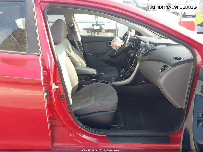 2015 Hyundai Elantra Se VIN: KMHDH4AE9FU388354 Lot: 45633219