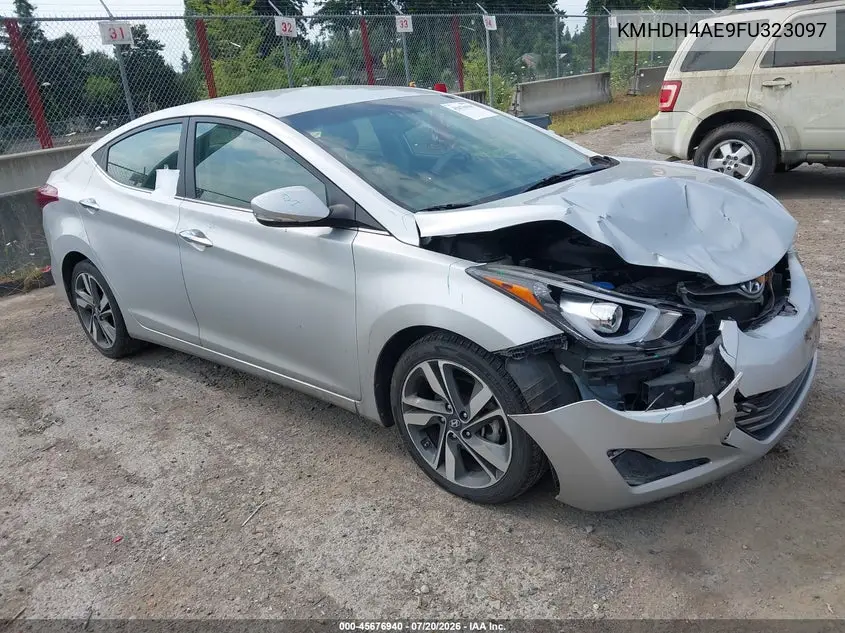 2015 Hyundai Elantra Limited VIN: KMHDH4AE9FU323097 Lot: 45676940