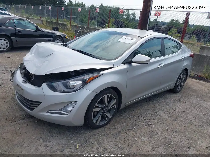 2015 Hyundai Elantra Limited VIN: KMHDH4AE9FU323097 Lot: 45676940