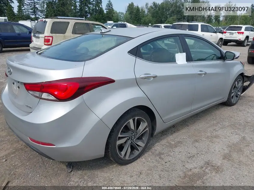 2015 Hyundai Elantra Limited VIN: KMHDH4AE9FU323097 Lot: 45676940