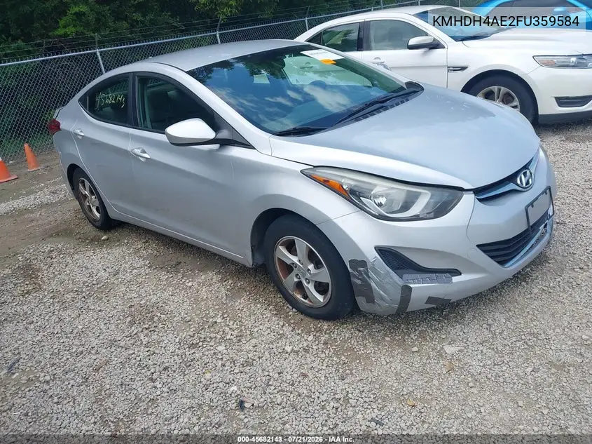 2015 Hyundai Elantra Se VIN: KMHDH4AE2FU359584 Lot: 45682143