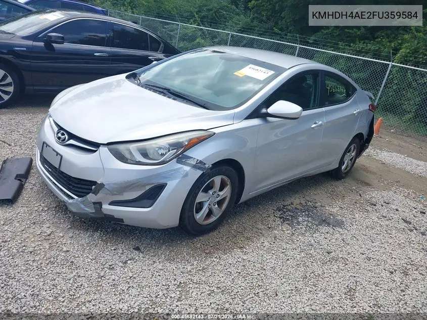 2015 Hyundai Elantra Se VIN: KMHDH4AE2FU359584 Lot: 45682143