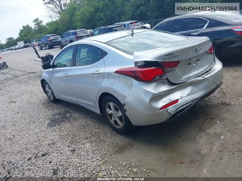 2015 Hyundai Elantra Se VIN: KMHDH4AE2FU359584 Lot: 45682143