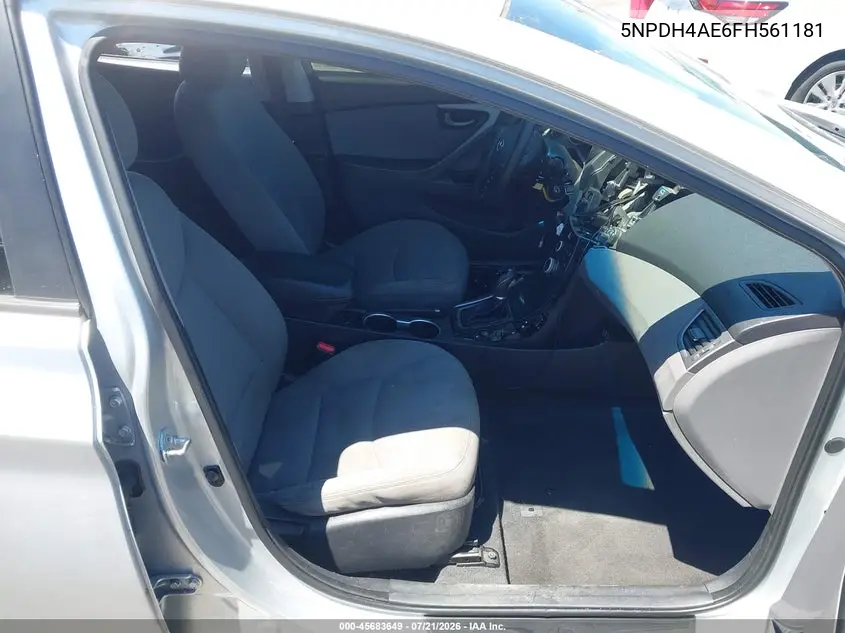 2015 Hyundai Elantra Se VIN: 5NPDH4AE6FH561181 Lot: 45683649