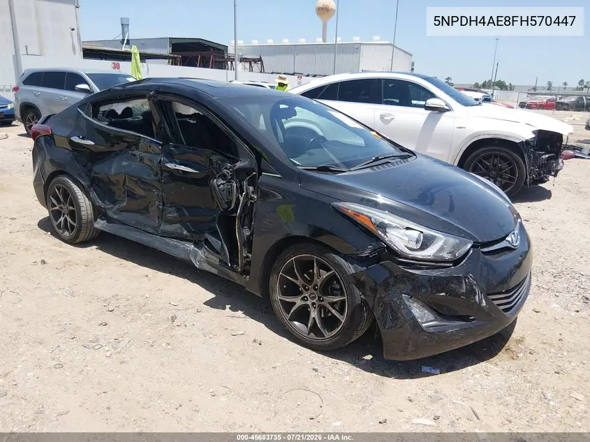 2015 Hyundai Elantra Limited VIN: 5NPDH4AE8FH570447 Lot: 45683735