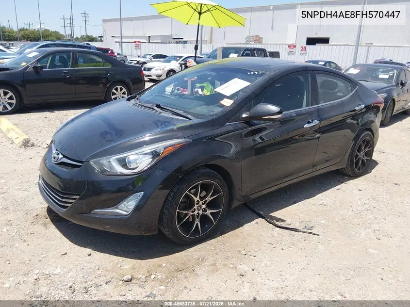 2015 Hyundai Elantra Limited VIN: 5NPDH4AE8FH570447 Lot: 45683735