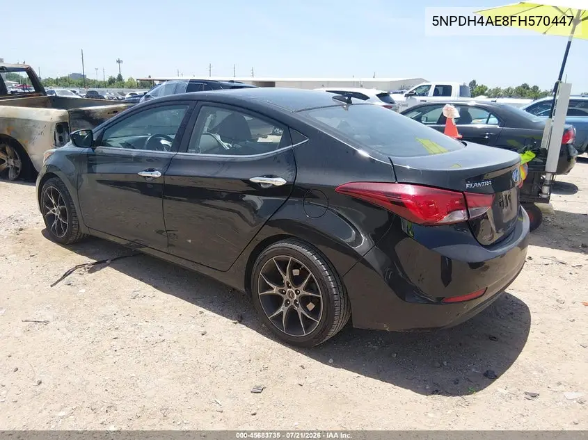 2015 Hyundai Elantra Limited VIN: 5NPDH4AE8FH570447 Lot: 45683735