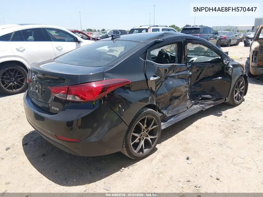 2015 Hyundai Elantra Limited VIN: 5NPDH4AE8FH570447 Lot: 45683735