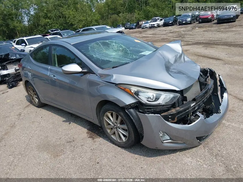 2015 Hyundai Elantra Se VIN: 5NPDH4AE1FH594976 Lot: 45686168