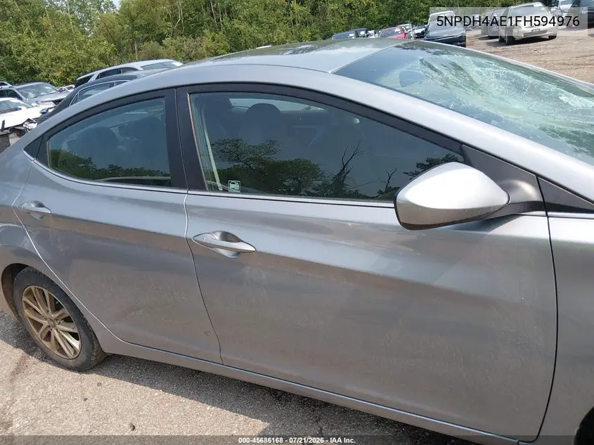 2015 Hyundai Elantra Se VIN: 5NPDH4AE1FH594976 Lot: 45686168