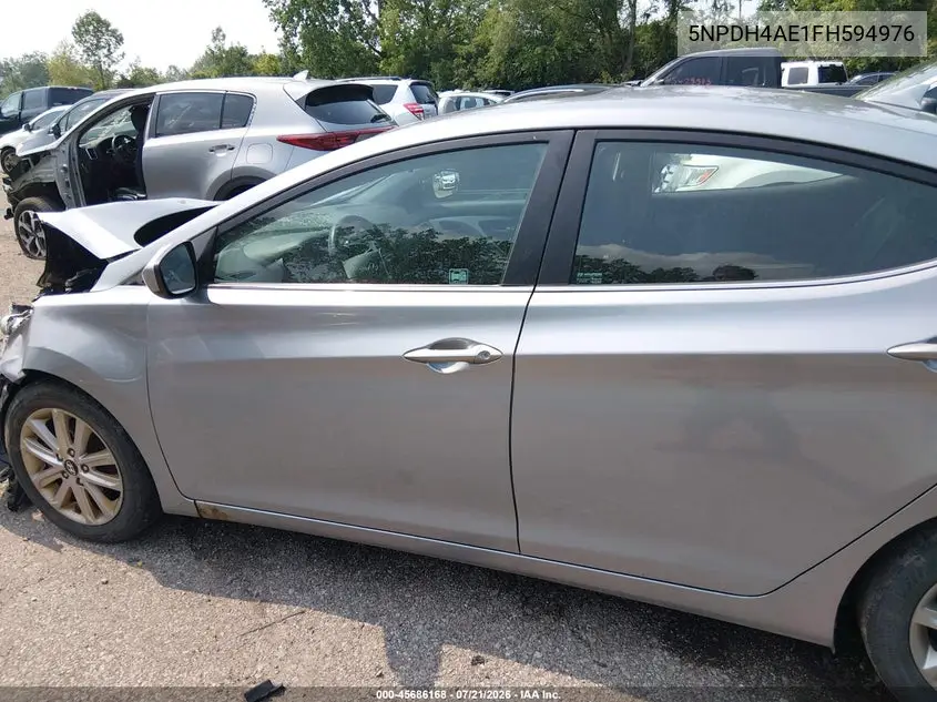 2015 Hyundai Elantra Se VIN: 5NPDH4AE1FH594976 Lot: 45686168