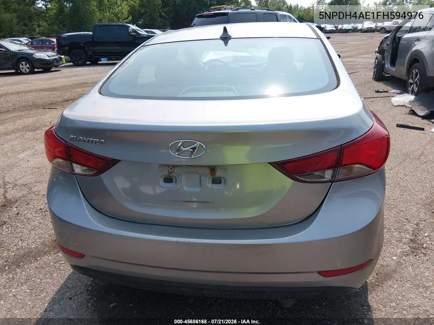 2015 Hyundai Elantra Se VIN: 5NPDH4AE1FH594976 Lot: 45686168