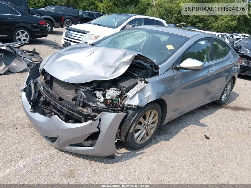 2015 Hyundai Elantra Se VIN: 5NPDH4AE1FH594976 Lot: 45686168
