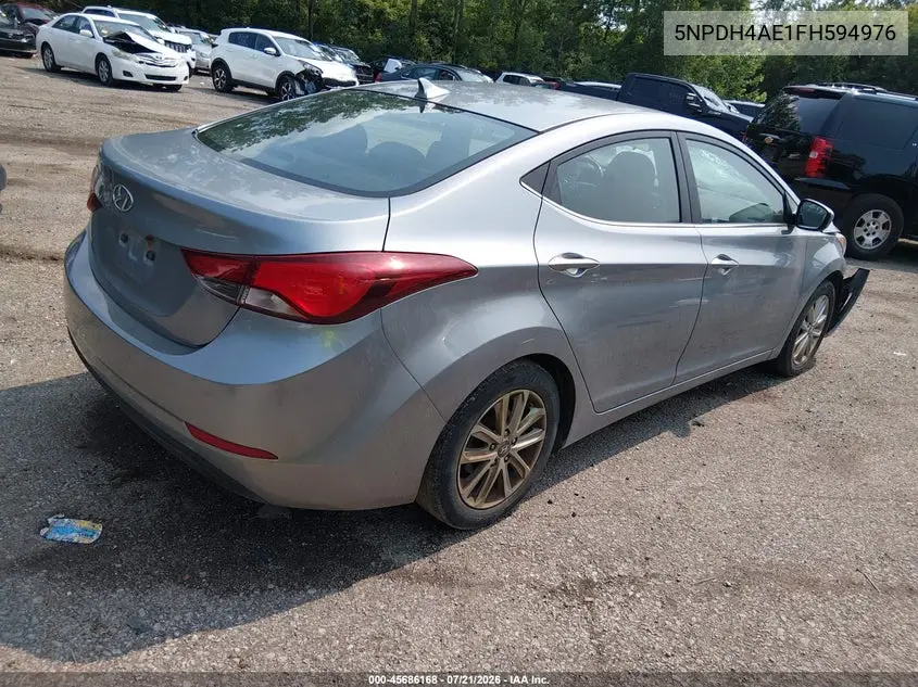 2015 Hyundai Elantra Se VIN: 5NPDH4AE1FH594976 Lot: 45686168