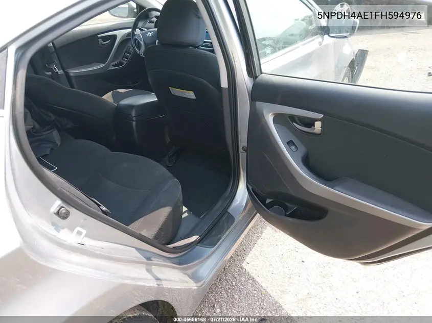 2015 Hyundai Elantra Se VIN: 5NPDH4AE1FH594976 Lot: 45686168