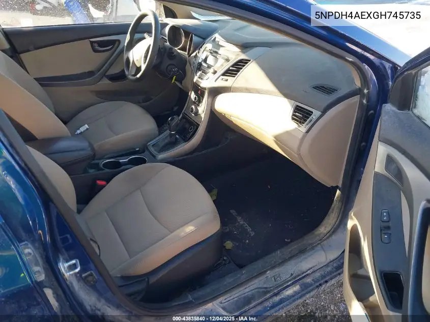 5NPDH4AEXGH745735 2016 Hyundai Elantra Se