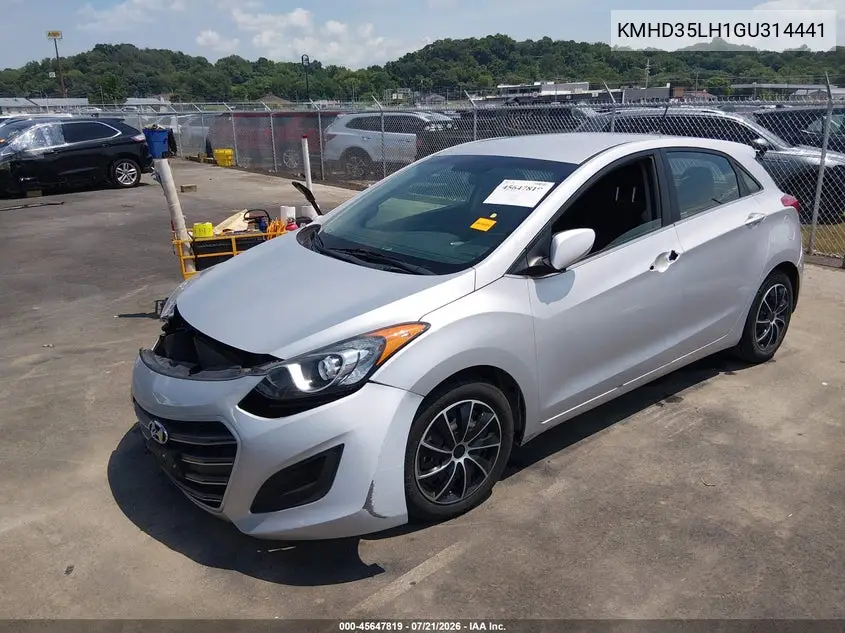 2016 Hyundai Elantra Gt VIN: KMHD35LH1GU314441 Lot: 45647819