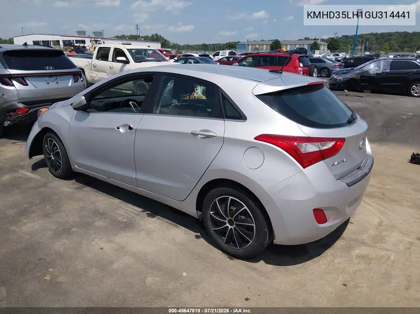 2016 Hyundai Elantra Gt VIN: KMHD35LH1GU314441 Lot: 45647819