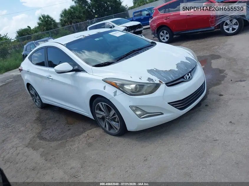 2016 Hyundai Elantra Limited VIN: 5NPDH4AE2GH655530 Lot: 45682048