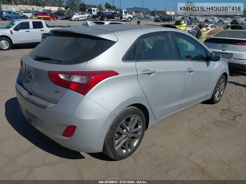 2016 Hyundai Elantra Gt VIN: KMHD35LH4GU307418 Lot: 45700970