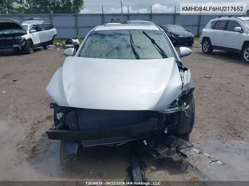 2017 Hyundai Elantra Gls VIN: KMHD84LF6HU217652 Lot: 12636639