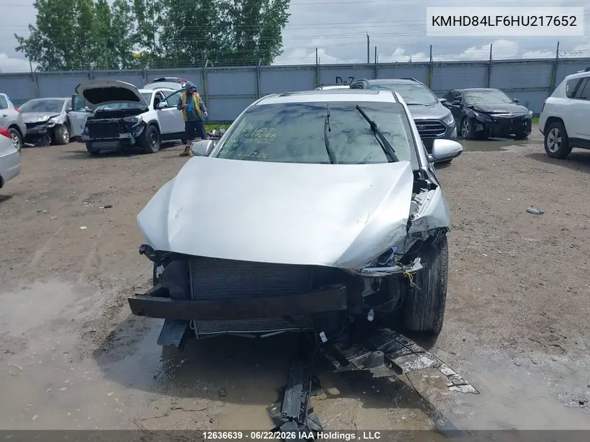 2017 Hyundai Elantra Gls VIN: KMHD84LF6HU217652 Lot: 12636639