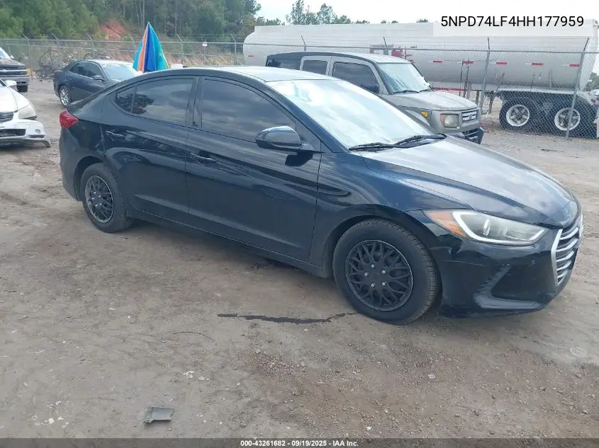 5NPD74LF4HH177959 2017 Hyundai Elantra Se
