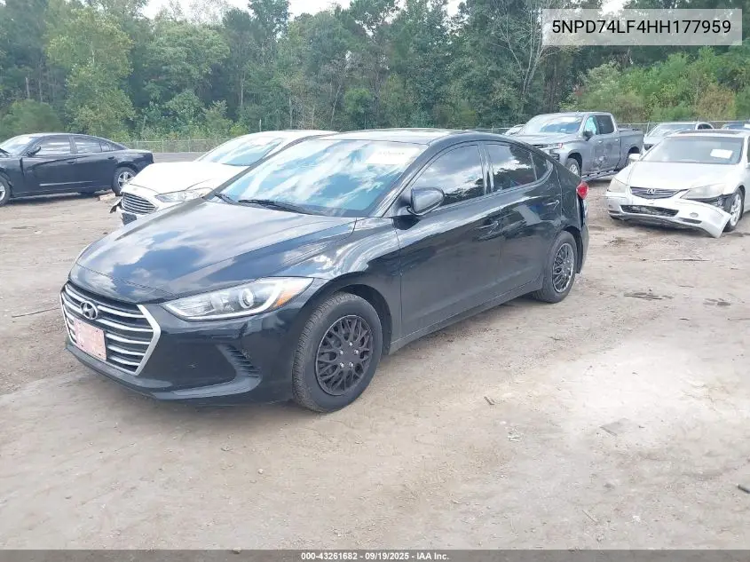 5NPD74LF4HH177959 2017 Hyundai Elantra Se